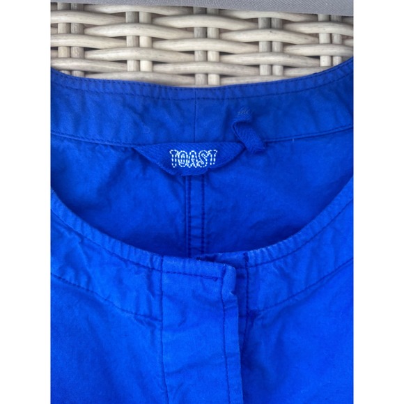 Toast Linen blend Sleeveless Utility Wide Leg Cropped Jumpsuit Size 6 boho - Picture 5 of 11